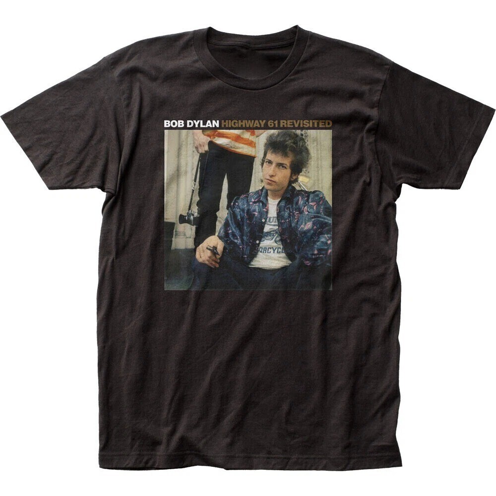Bob Dylan Highway 61 Revisited T Shirt Mens Rock And Roll Music Band Tee Black